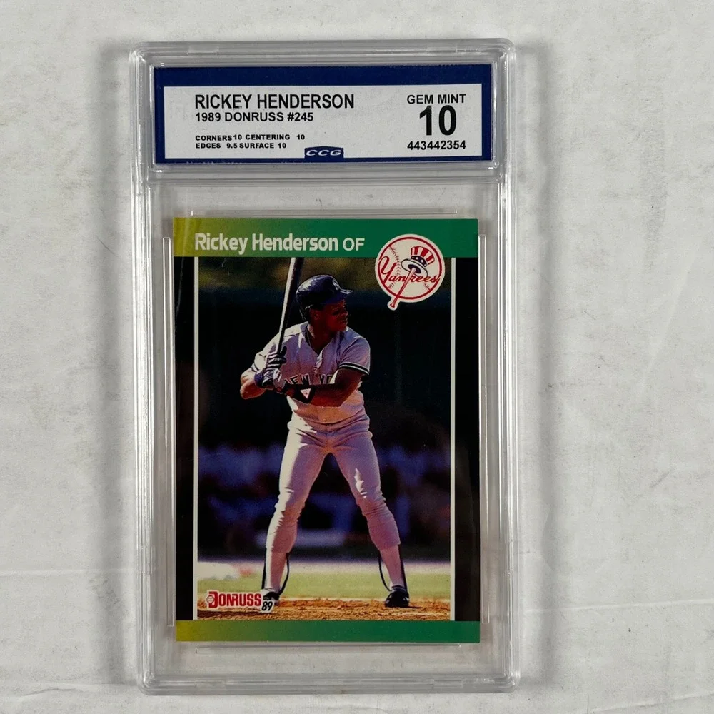 Rickey Henderson 1989 Donruss #245 New York Yankees CCG 10 Gem Mint Graded Card